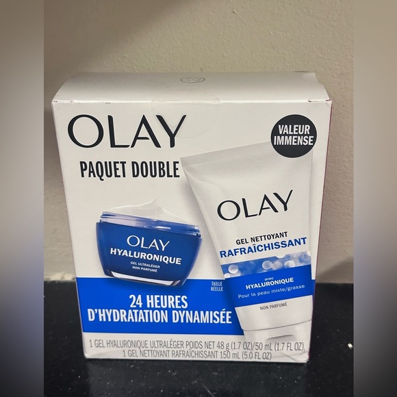 Olay Duo Pack 24 Hour Supercharged Hydration with Hyaluronic Fragrance-Free NEW - Picture 2 of 3